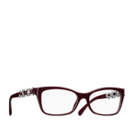 Lunettes chanel femme eyewear balducelli opticiens montbeliard 3326HB bijou luxz pierre perles strass haute couture unique edition limitée rouge argent