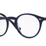 LES LUNETTES rayban optique balducelli opticiens montbeliard plastique bleue ronde retro nez chez femme