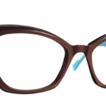 Lunettes optique Caroline abram design paris femme feminine papillon haute marron bleu turquoise Ingrid