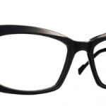 Lunettes optique Caroline abram design paris femme feminine rectangle noire mat chic iona