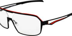Lunettes parasite eyewear zeta noir rouge pilote futuriste homme moderne balducelli opticiens montbeliard