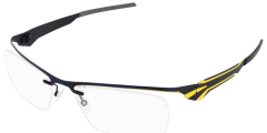 Lunettes parasite eyewear bleu jaune metal légère fine balducelli opticiens montbeliard sochaux audincourt