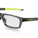 lunettes optique oakley homme balducelli opticiens montbéliard branches droites gris transparent smoke jaune fluo crosslink