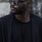 MODELE DJIBRIL LUNETTES NOIR OR MAT CISSE PAR BLEU MODE BALDUCELLI LAURENT opticien lunetier montbéliard paris